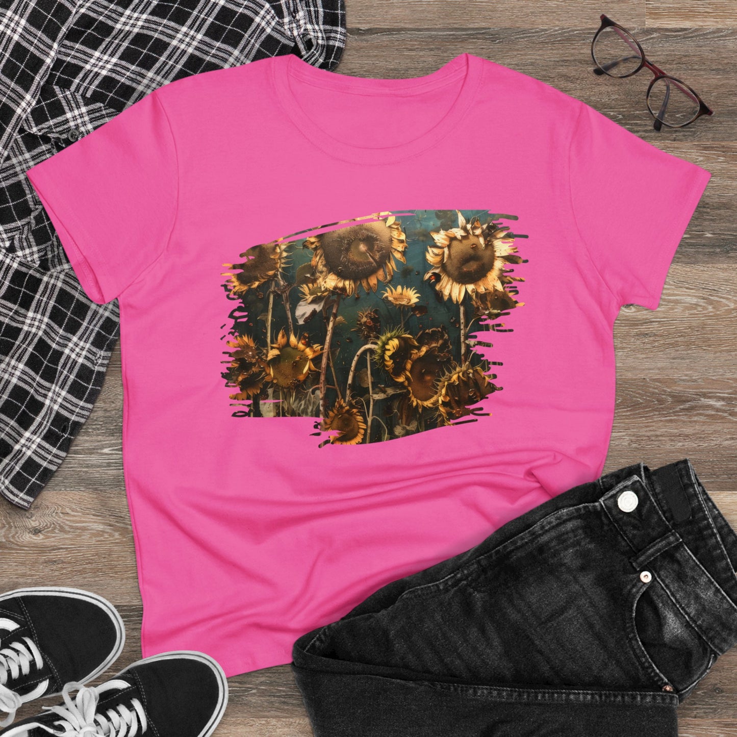 Sunflowers Wilting - Women's Midweight Cotton Tee