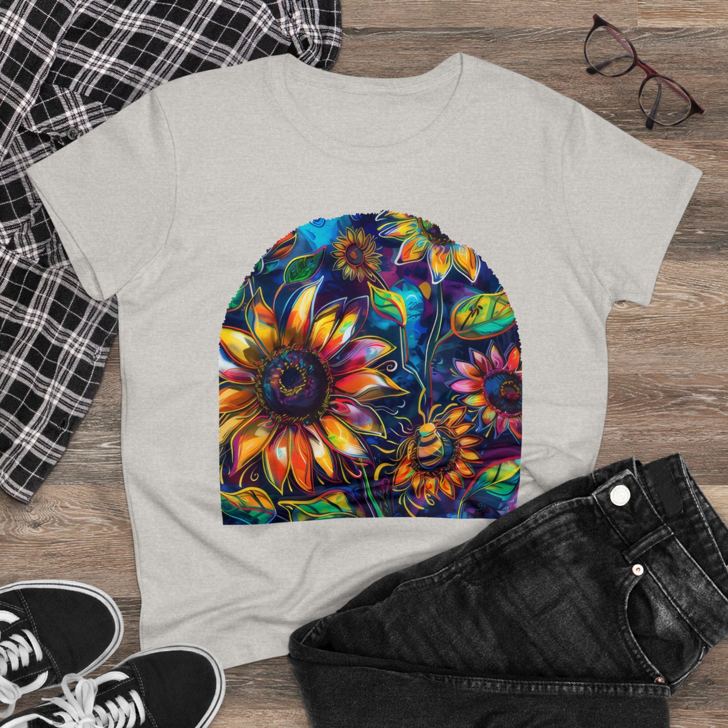 Sunflowers - Women's Midweight Cotton Tee