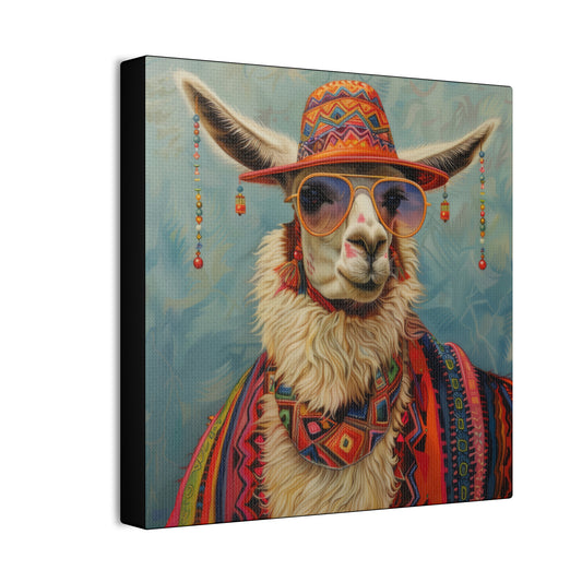 Llama - Canvas Stretched, 0.75"