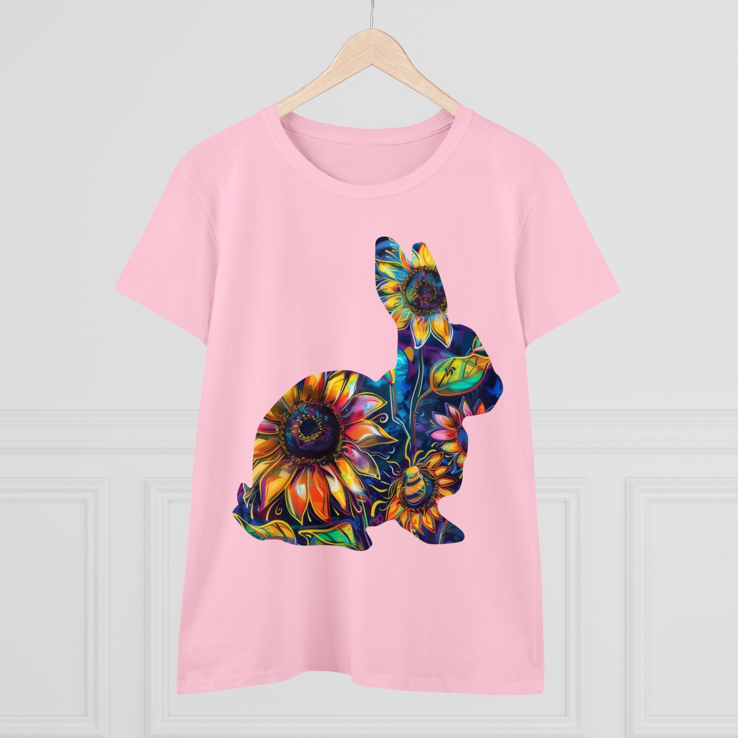 Flower Bunny - Women's Midweight Cotton Tee