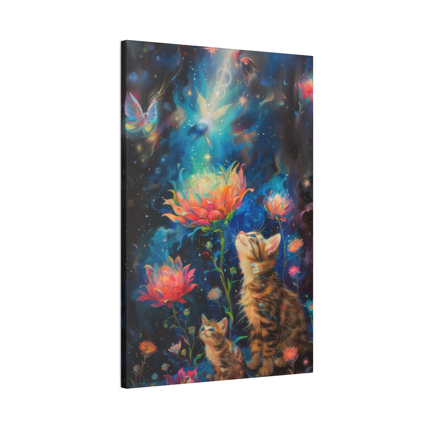 Cats and Flowers - Canvas Stretched, 0.75"