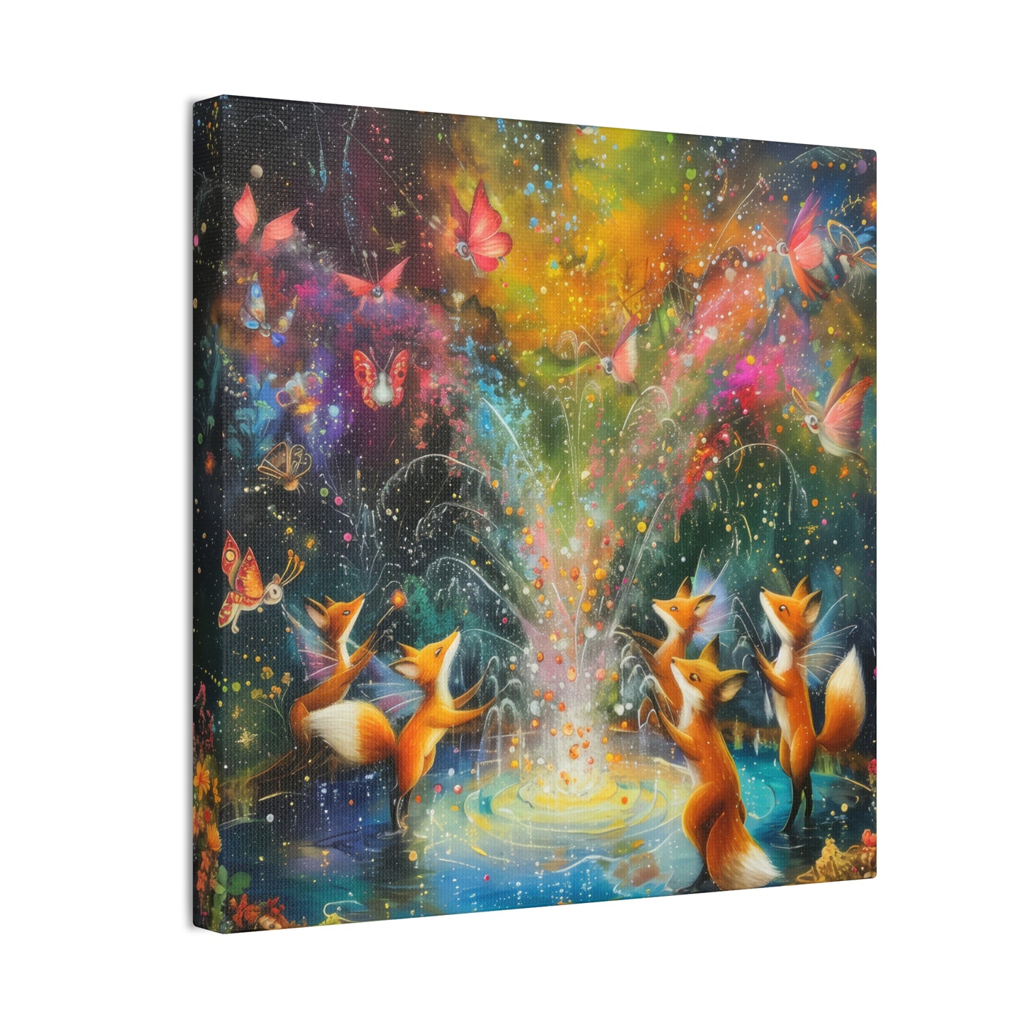 Fairy Fox Festival - Canvas Stretched, 0.75"