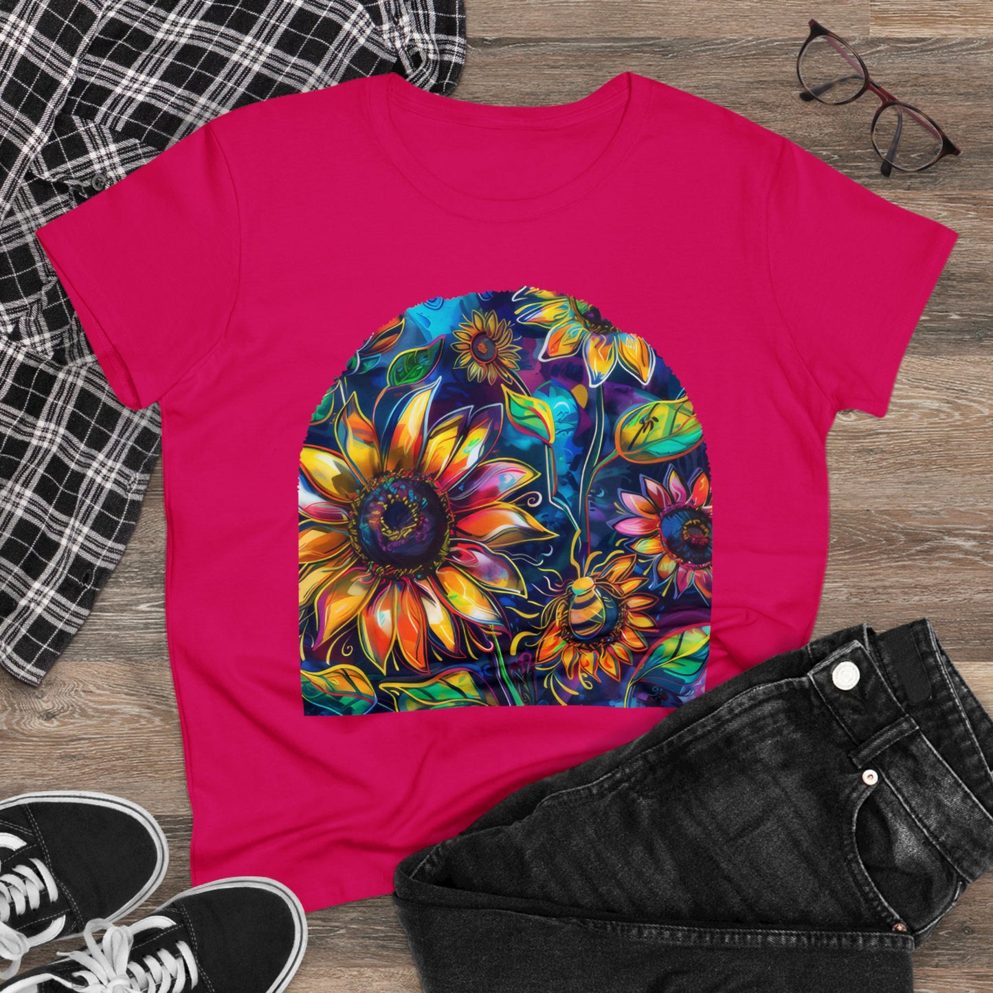 Sunflowers - Women's Midweight Cotton Tee