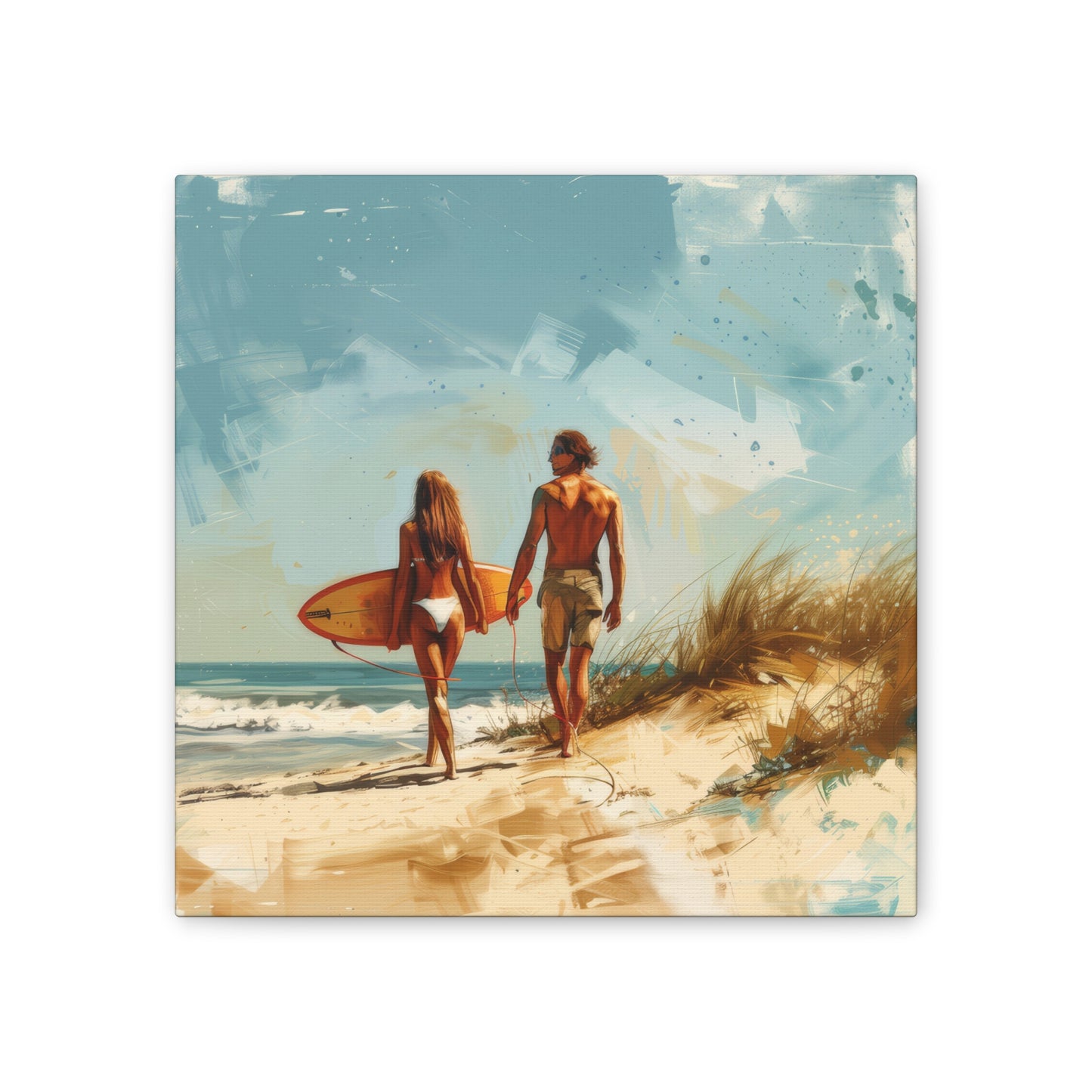 Beach and Surf  - Canvas Stretched, 0.75"