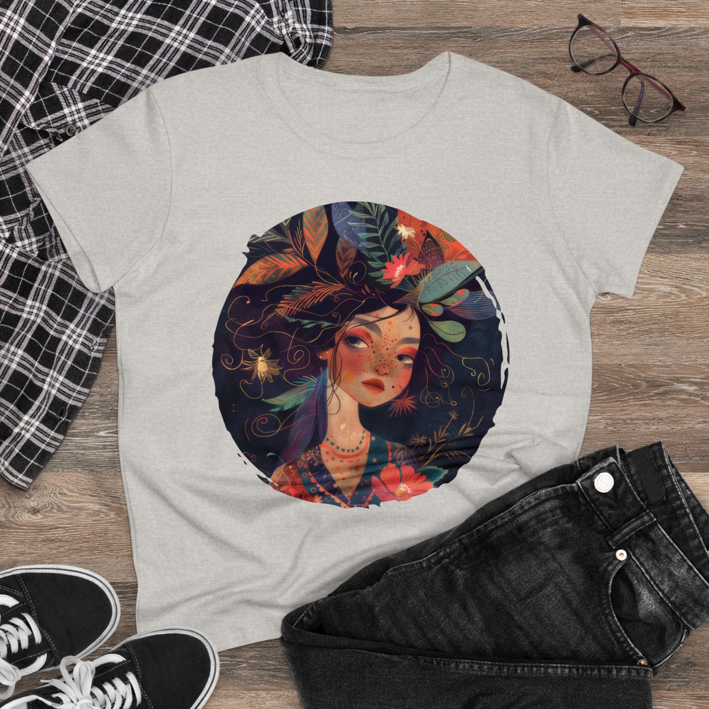 Flower Girl - Women's Midweight Cotton Tee