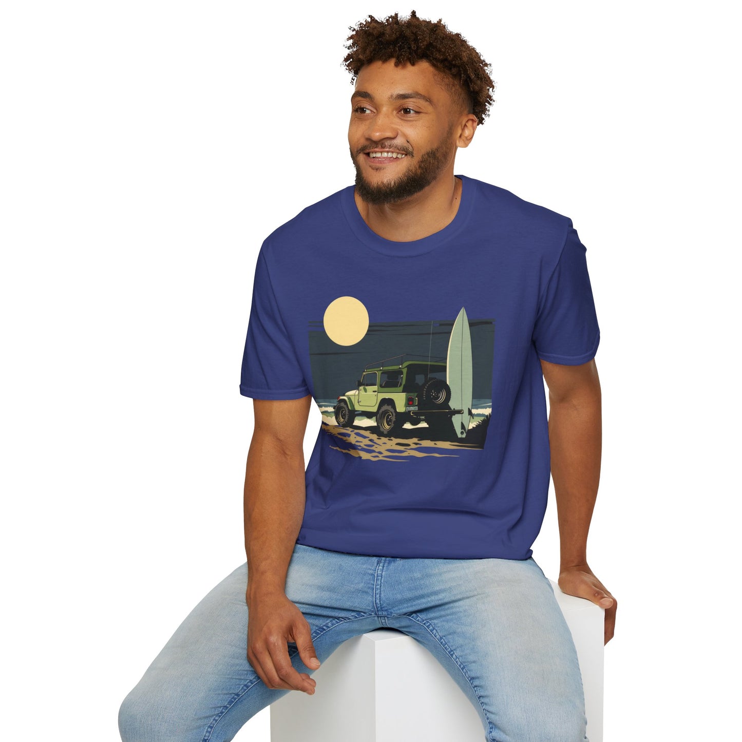 Jeep on the Beach - Unisex Softstyle T-Shirt