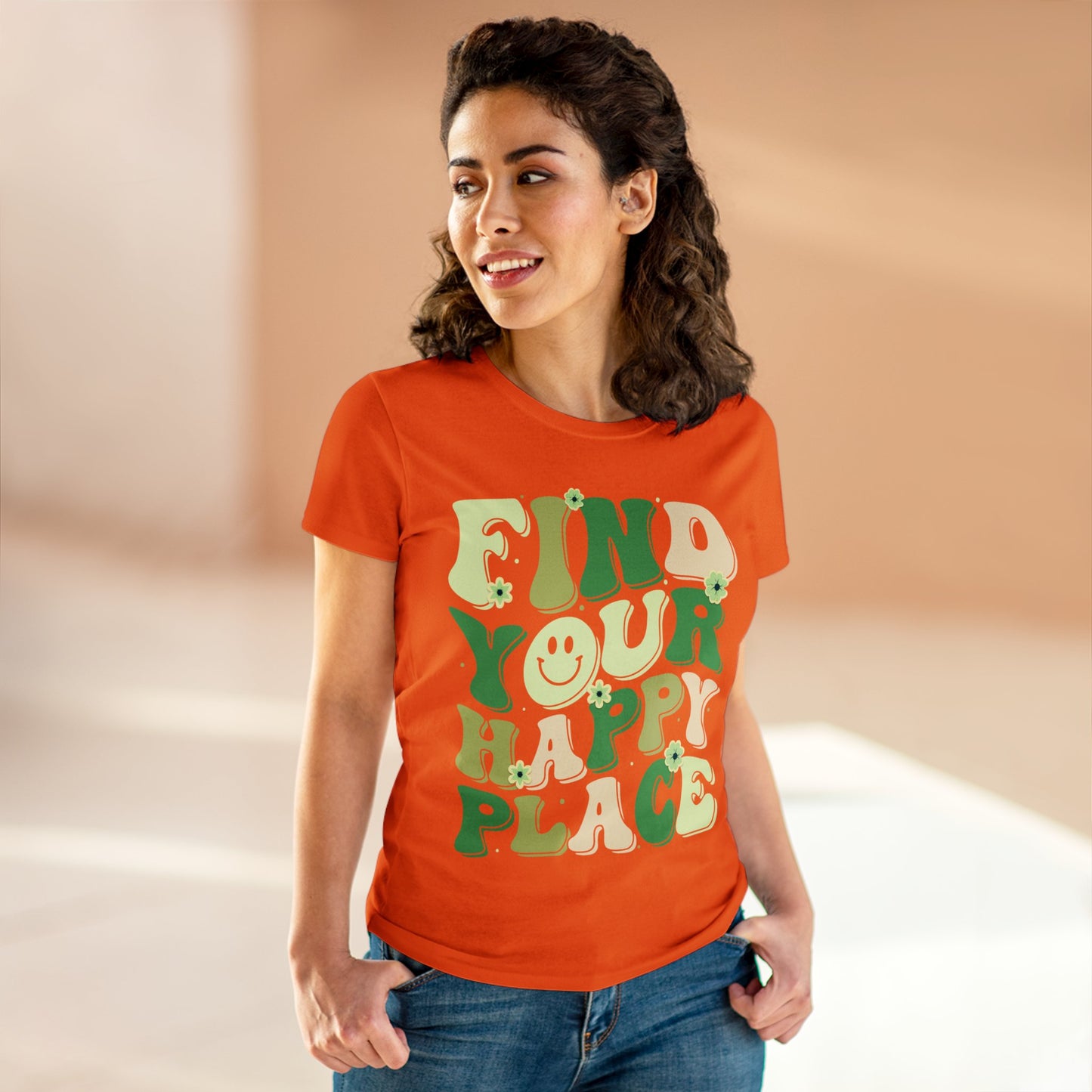 Find Your Happy Place - Gardening - Women's Midweight Cotton Tee