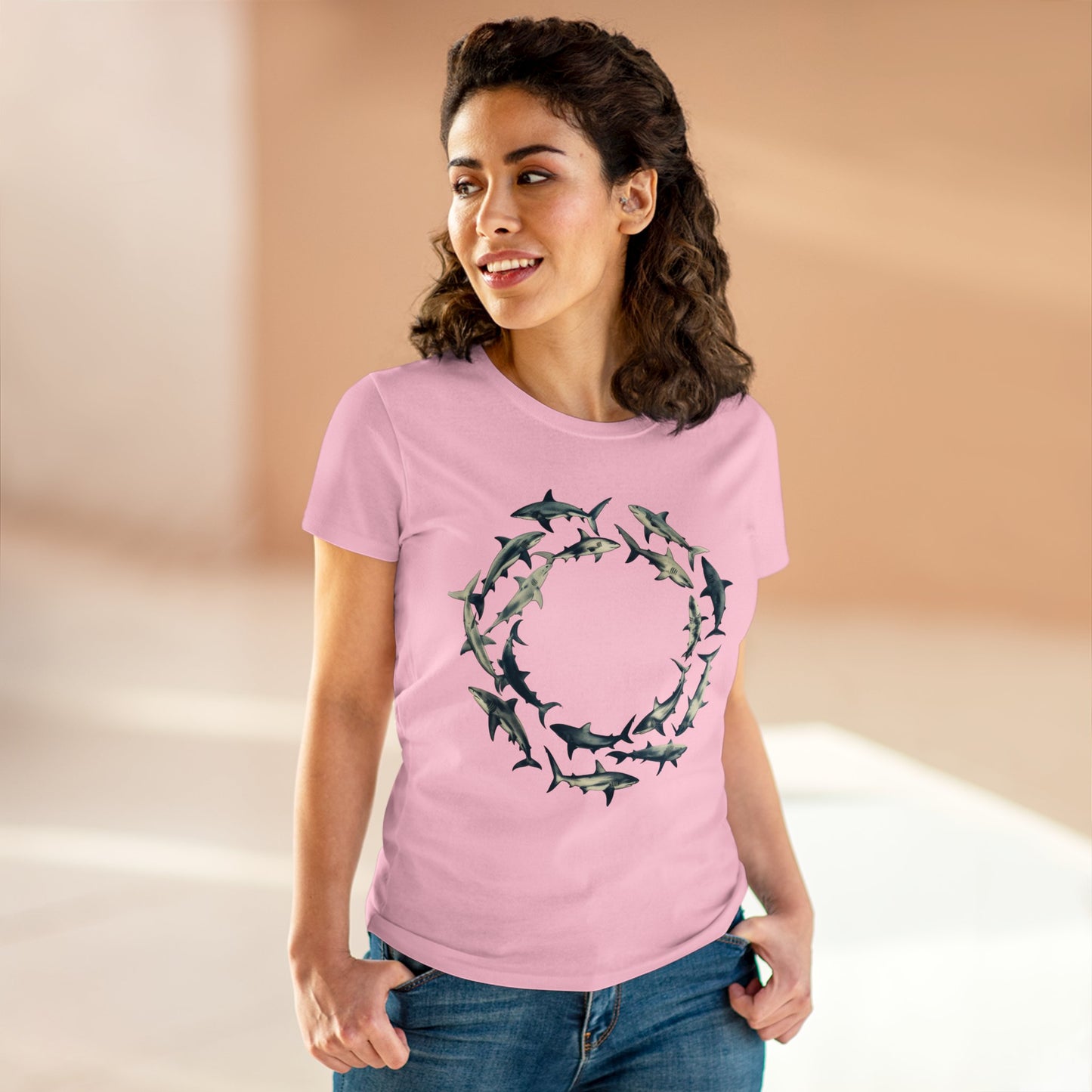 Sharks - Women's Midweight Cotton Tee