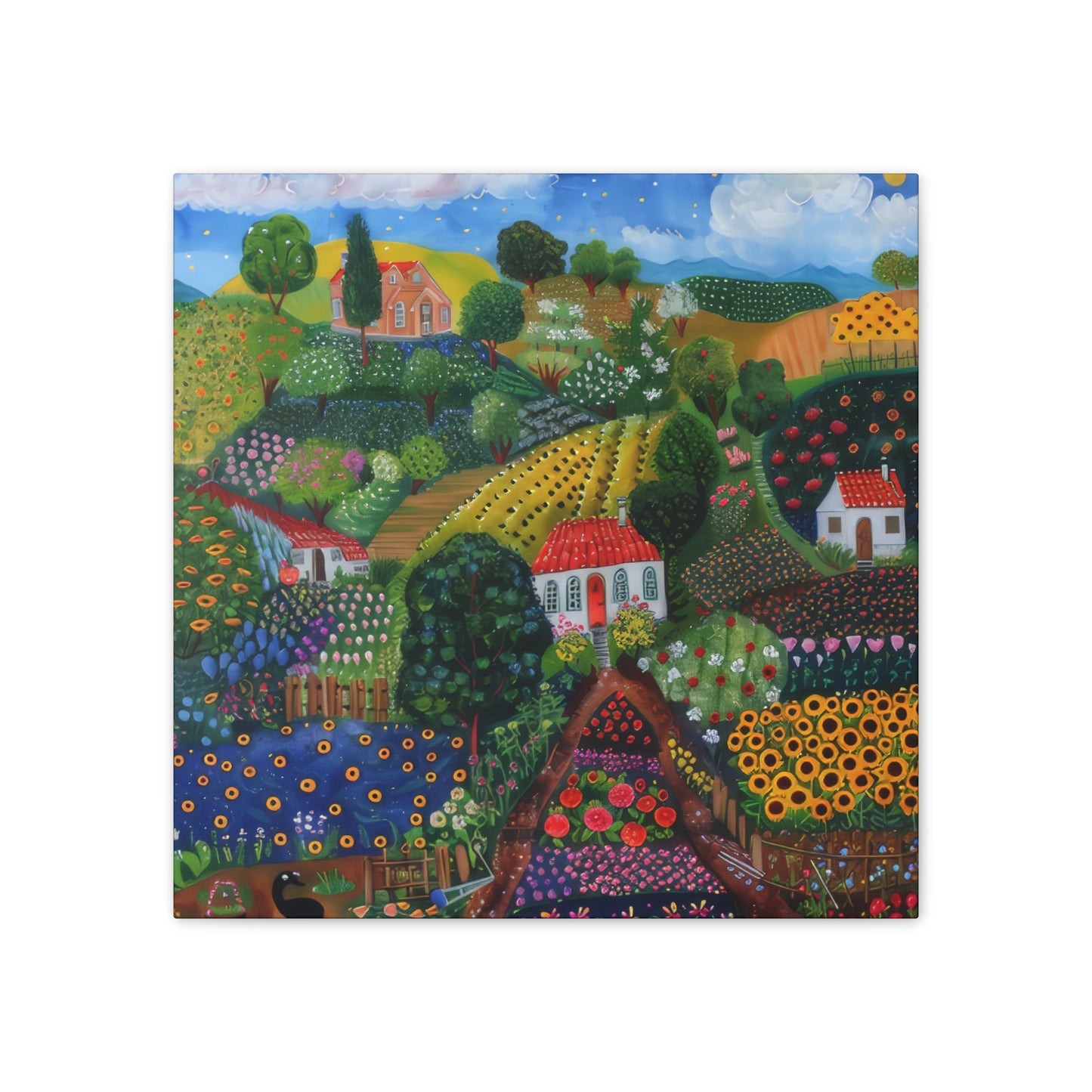 Cottage Gardens - Canvas Stretched, 0.75"