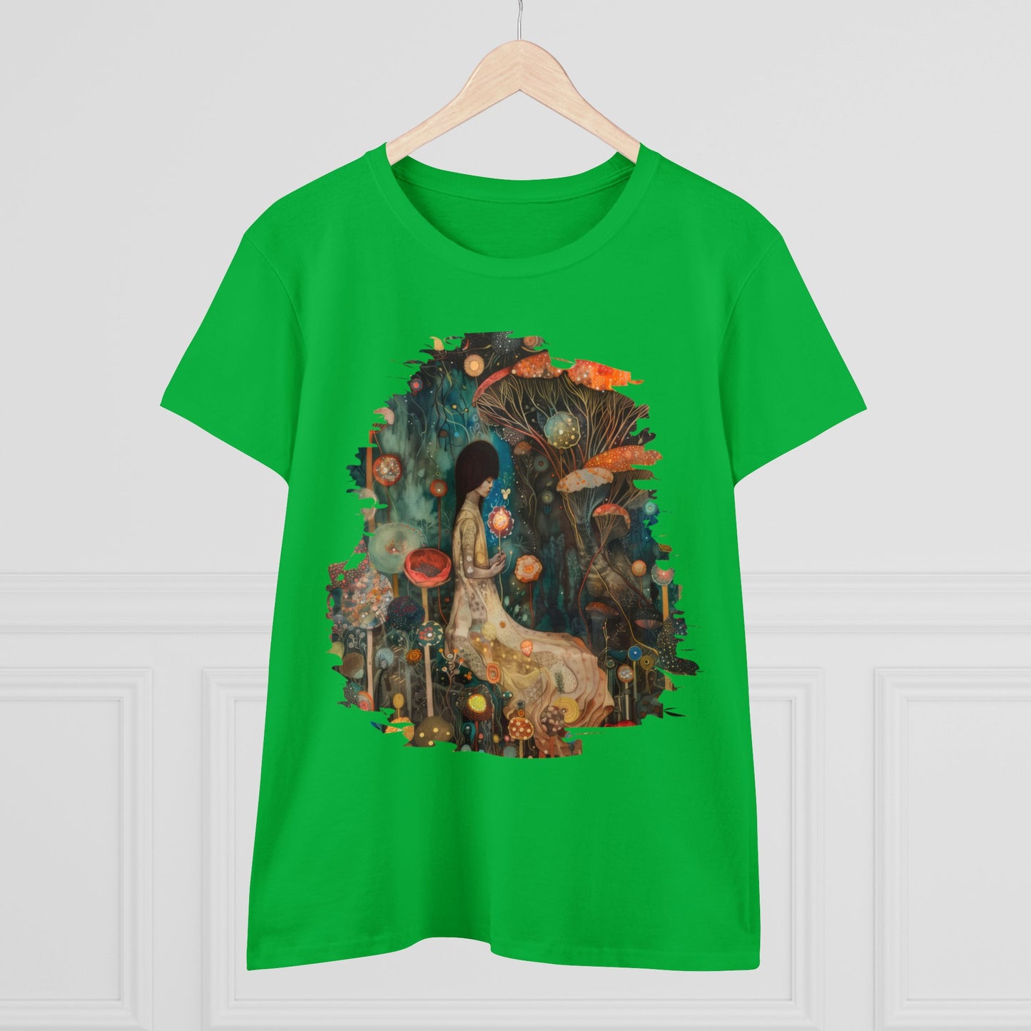 Mushroom Girl - Women's Midweight Cotton Tee