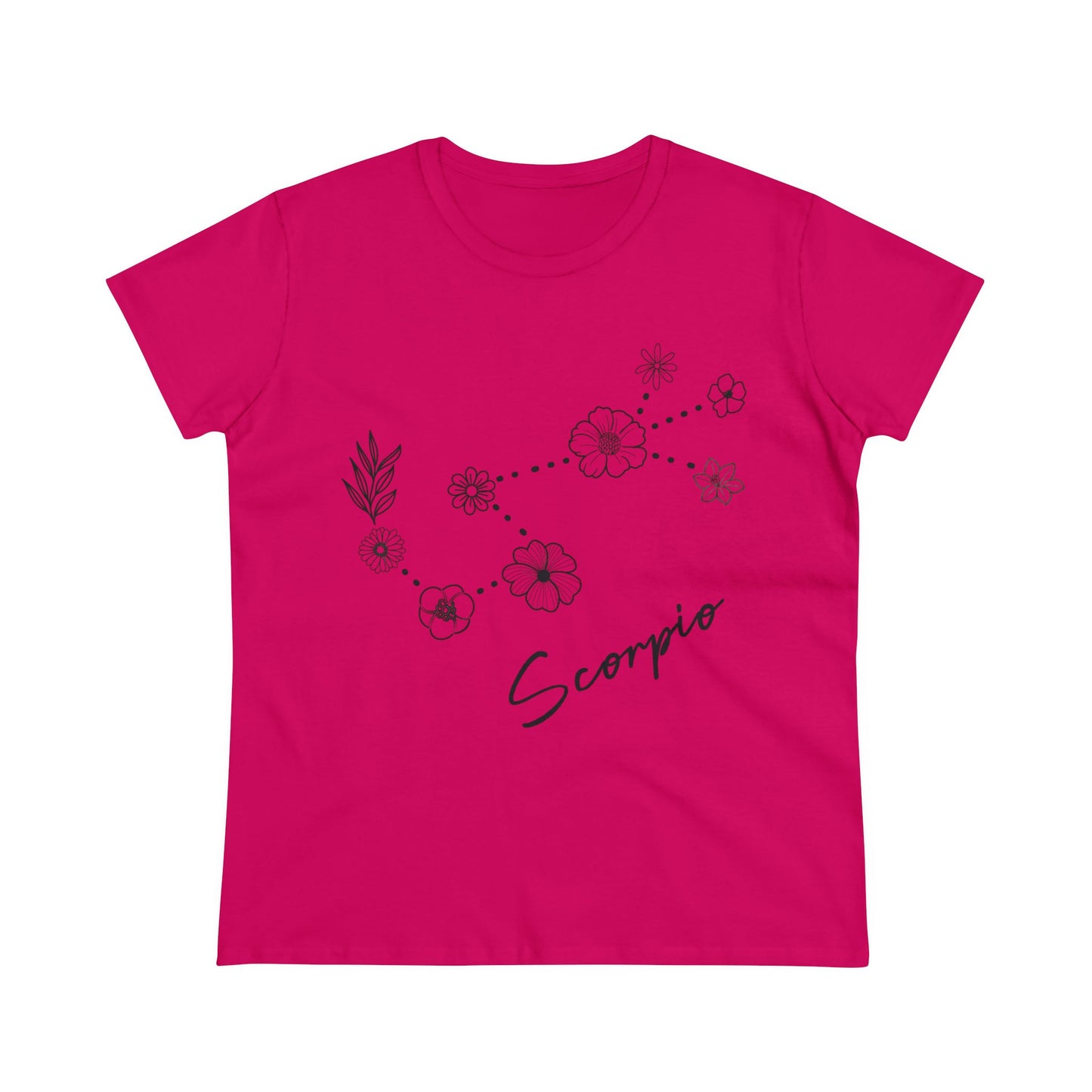 Flower Constellation - Scorpio - Astrology - Women's Midweight Cotton Tee