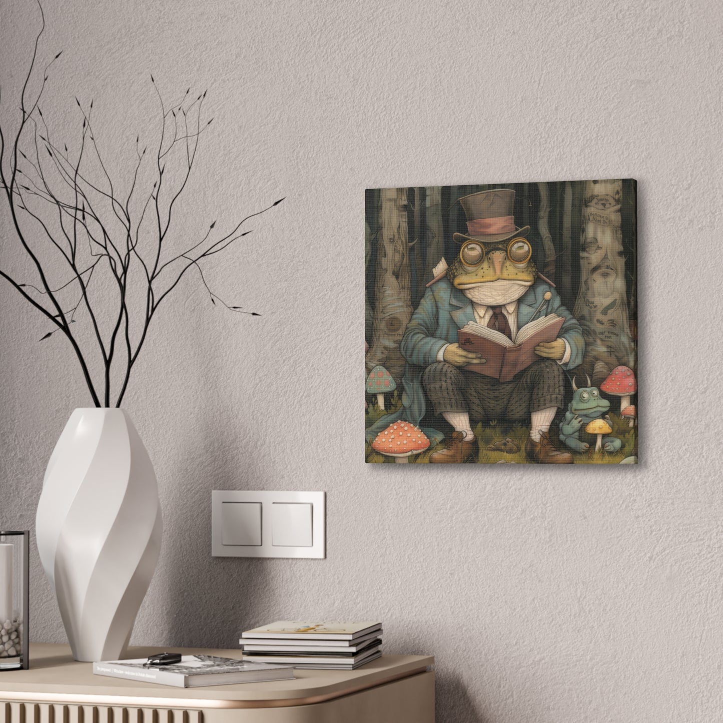 Reading Toad - Canvas Stretched, 0.75"