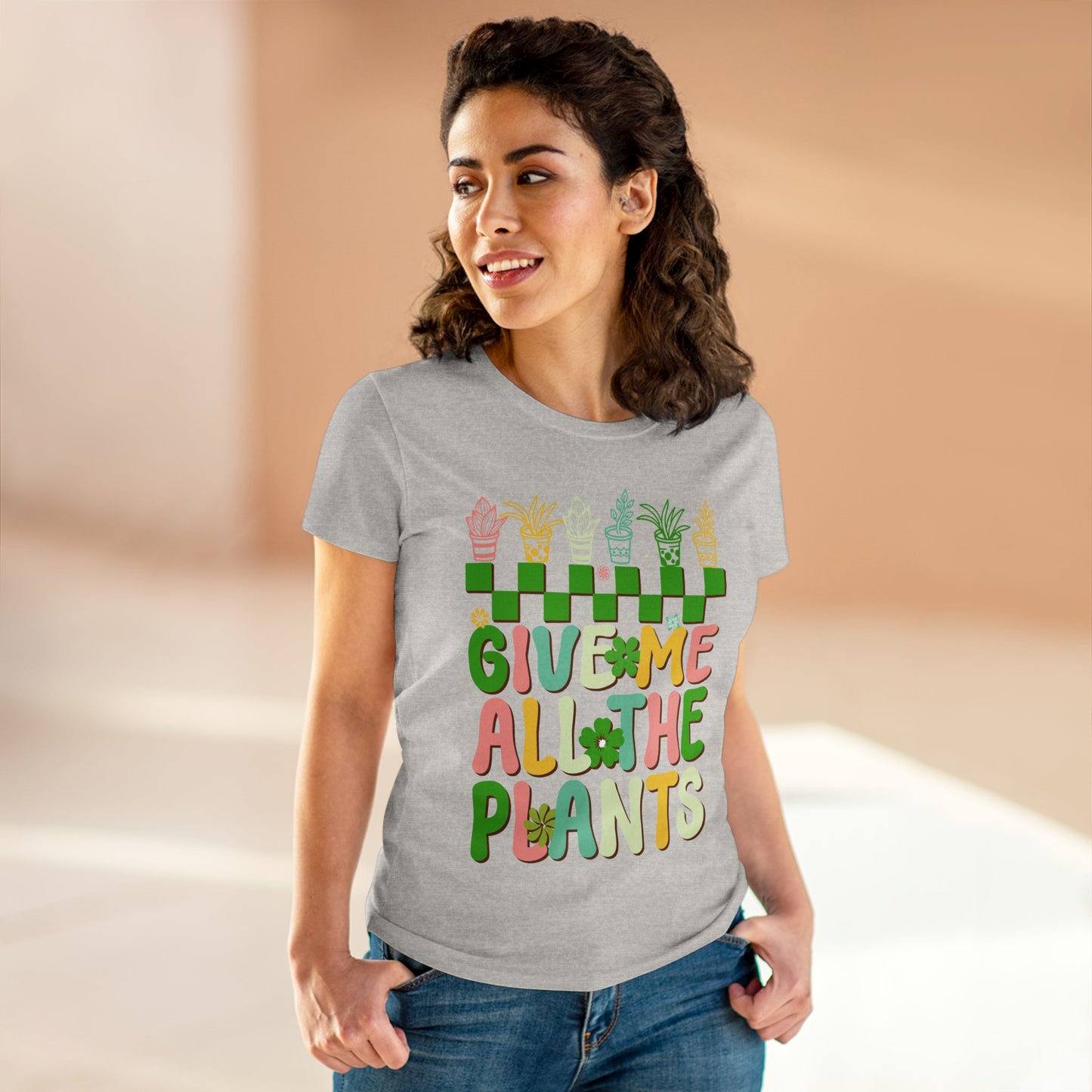 Give Me All the Plants - Gardening - Women's Midweight Cotton Tee