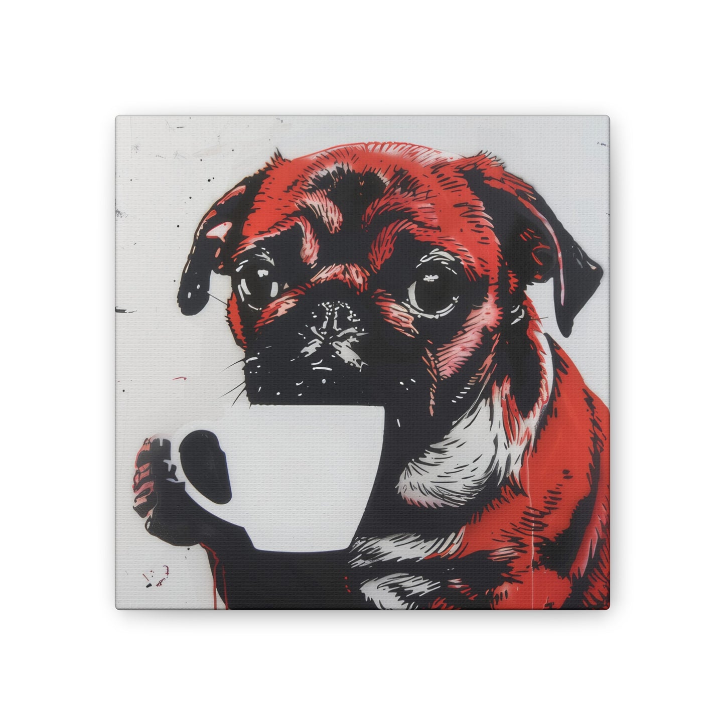 Coffee Dog - Canvas Stretched, 0.75"