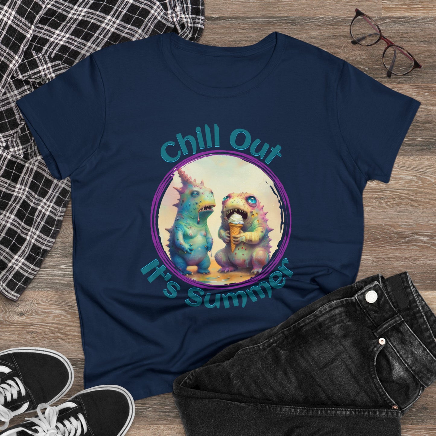 Chill Out, It's Summer - Women's Midweight Cotton Tee