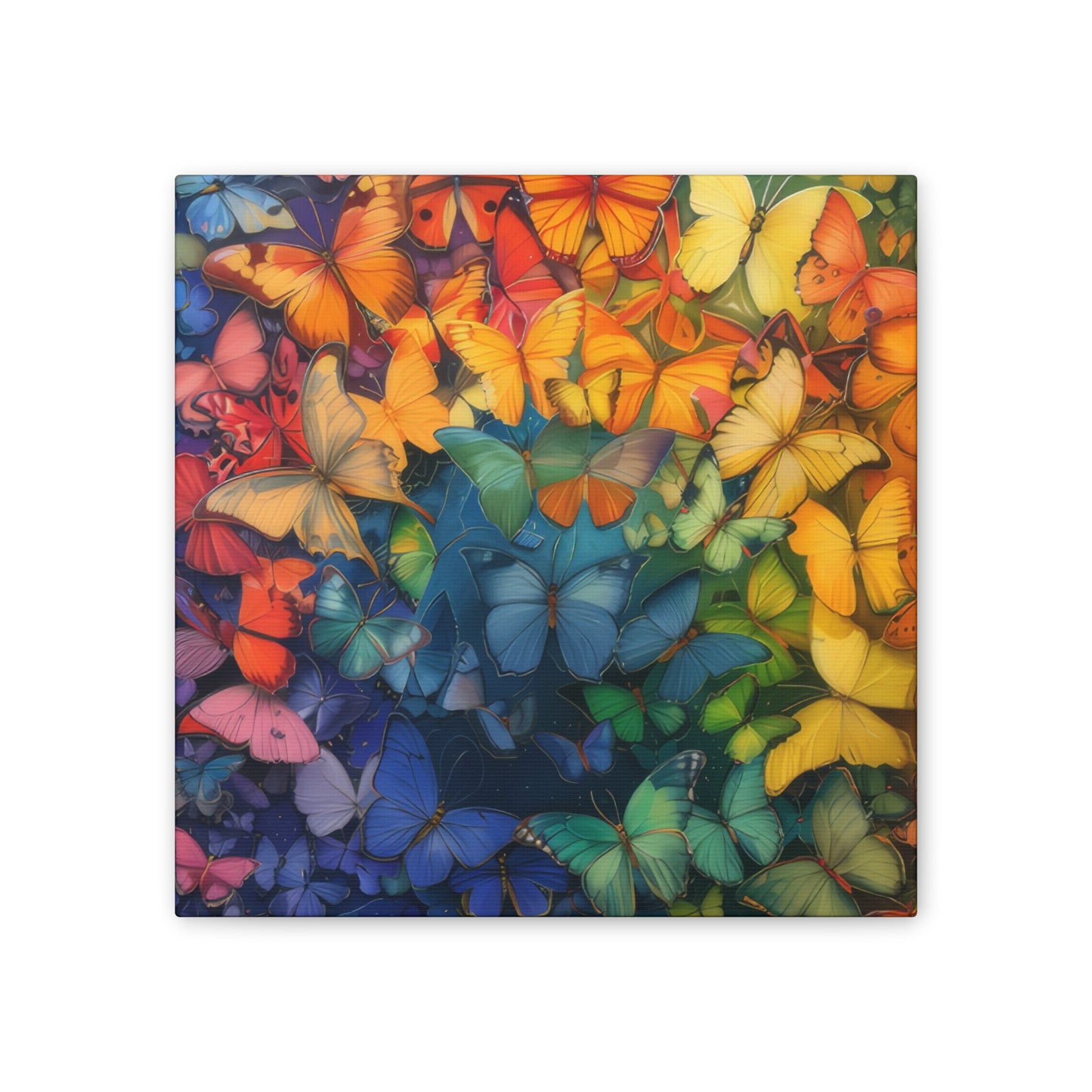 Rainbow Butterflies - Canvas Stretched, 0.75"