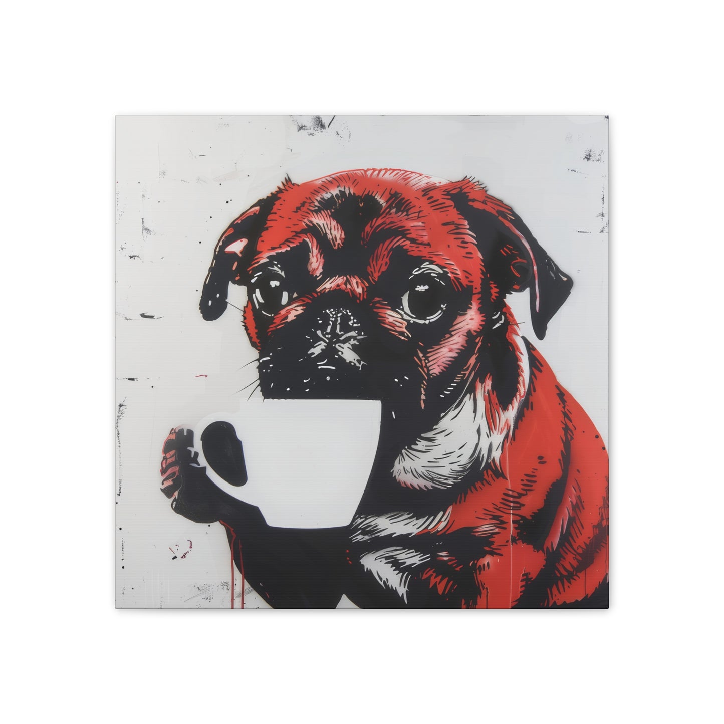 Coffee Dog - Canvas Stretched, 0.75"