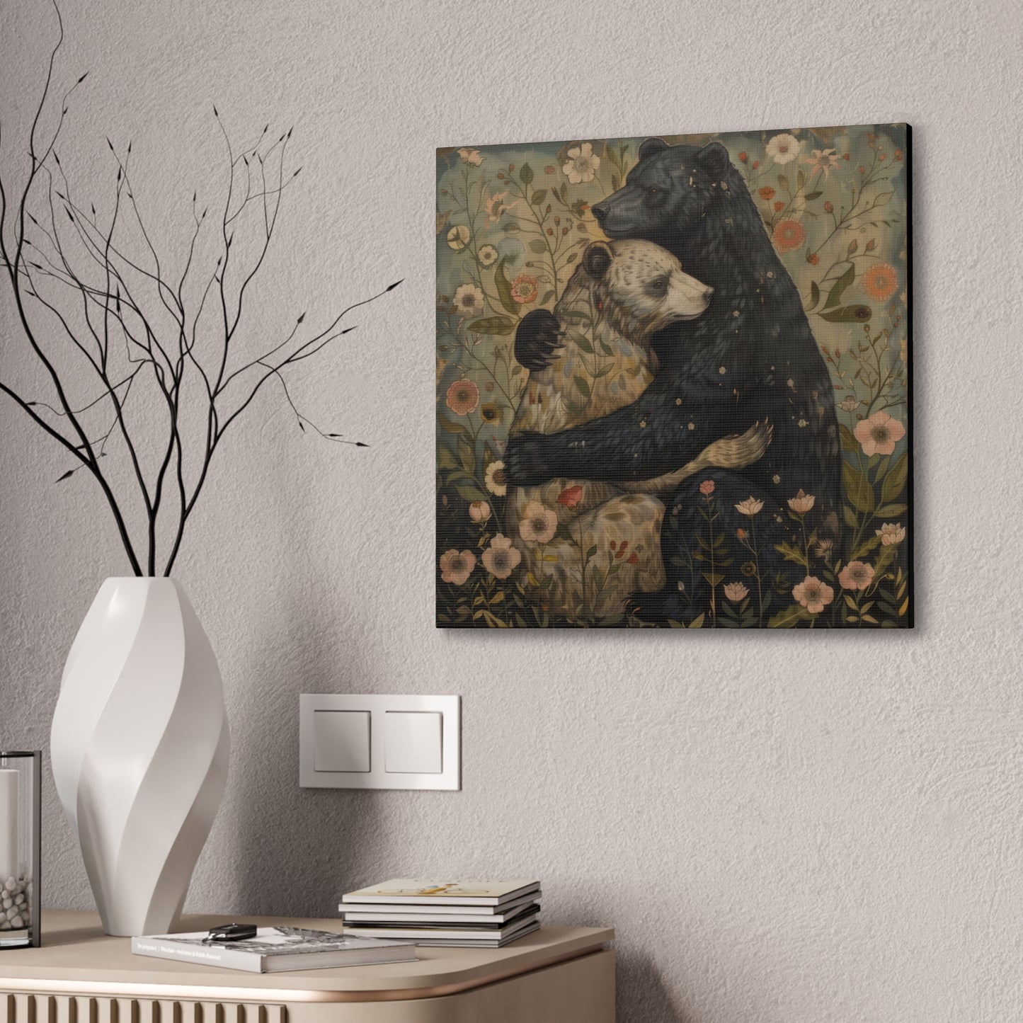 Copy of Hugging Bears - Canvas Stretched, 0.75" - Canvas Stretched, 0.75"