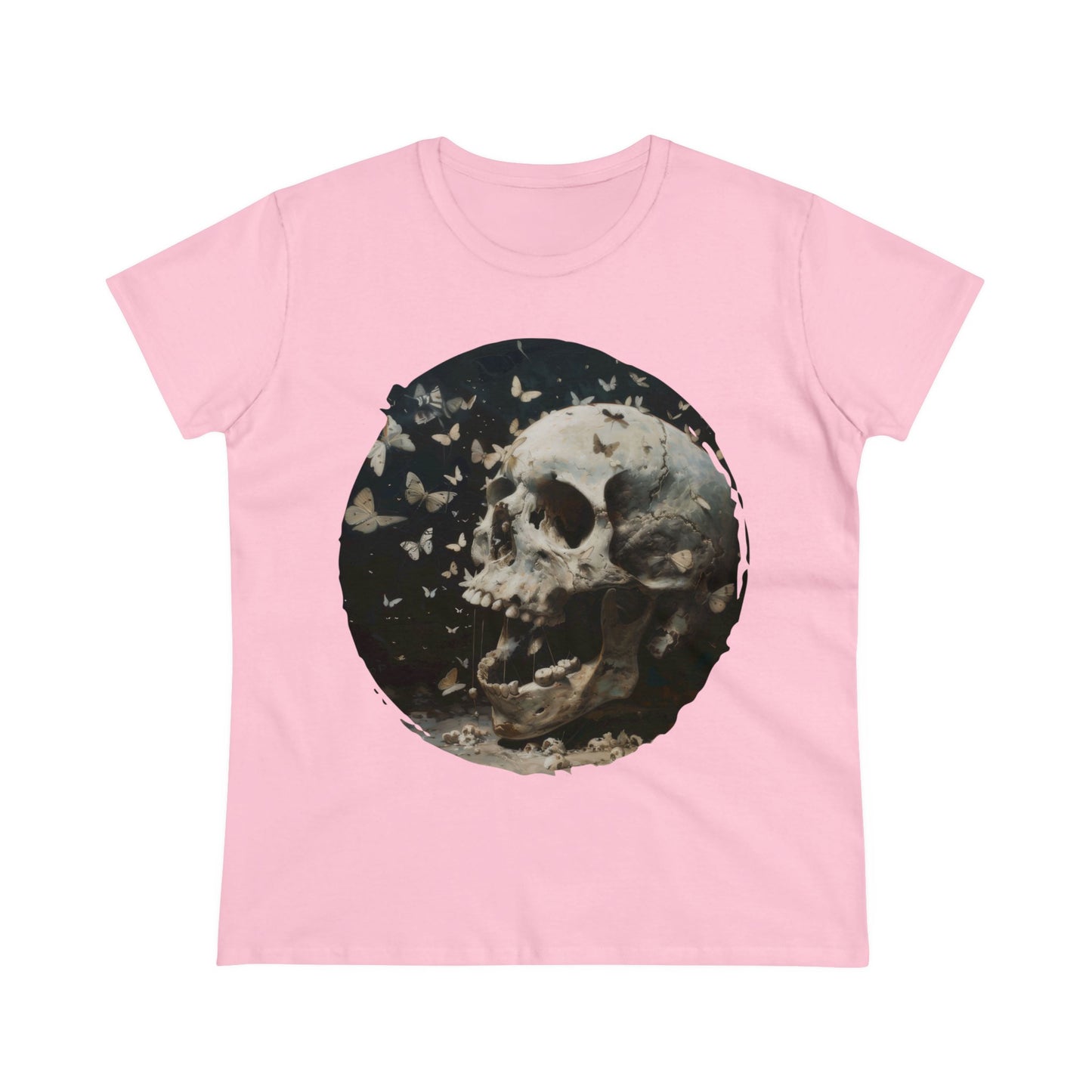 Skull and Butterflies - Women's Midweight Cotton Tee