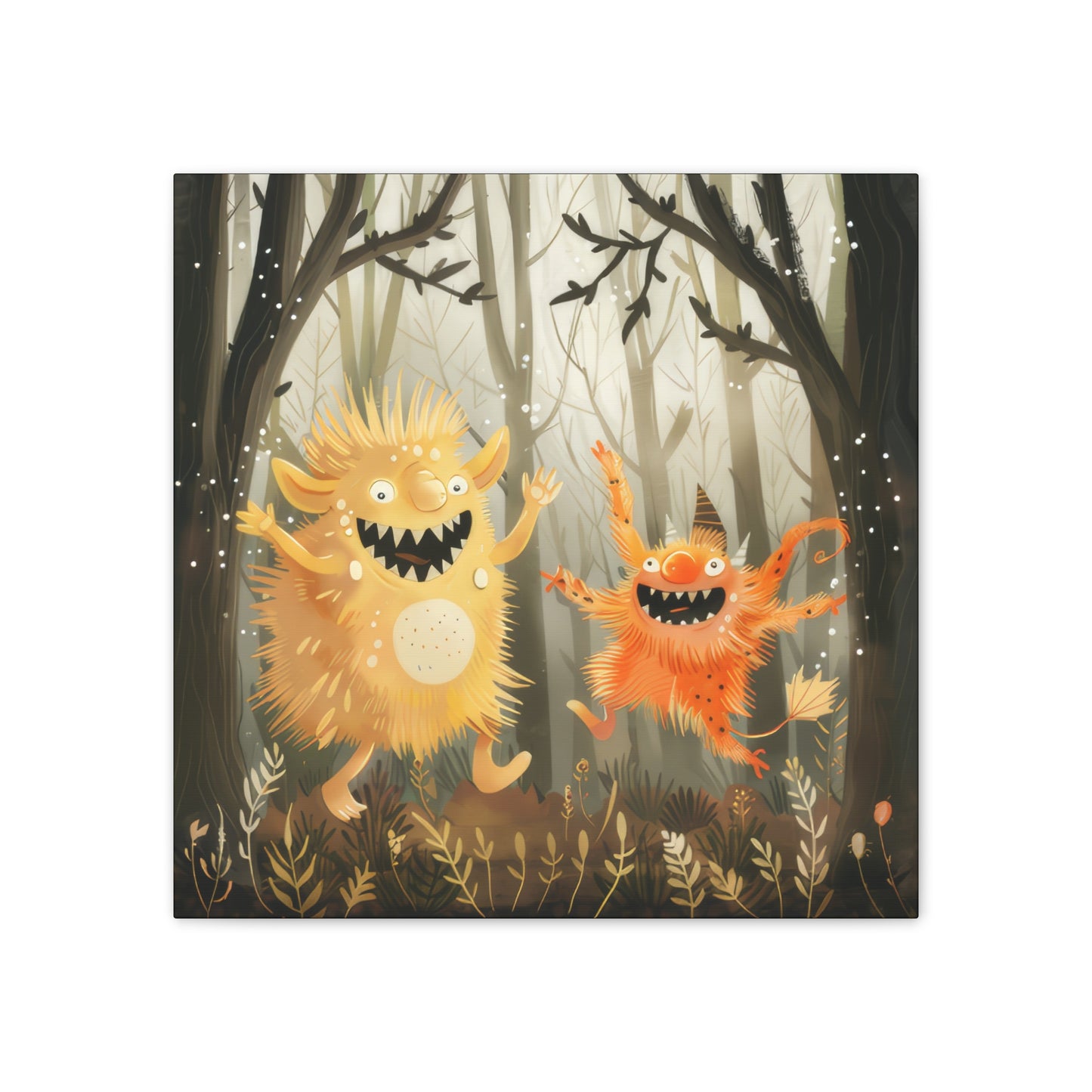 Happy Monsters - Canvas Stretched, 0.75"