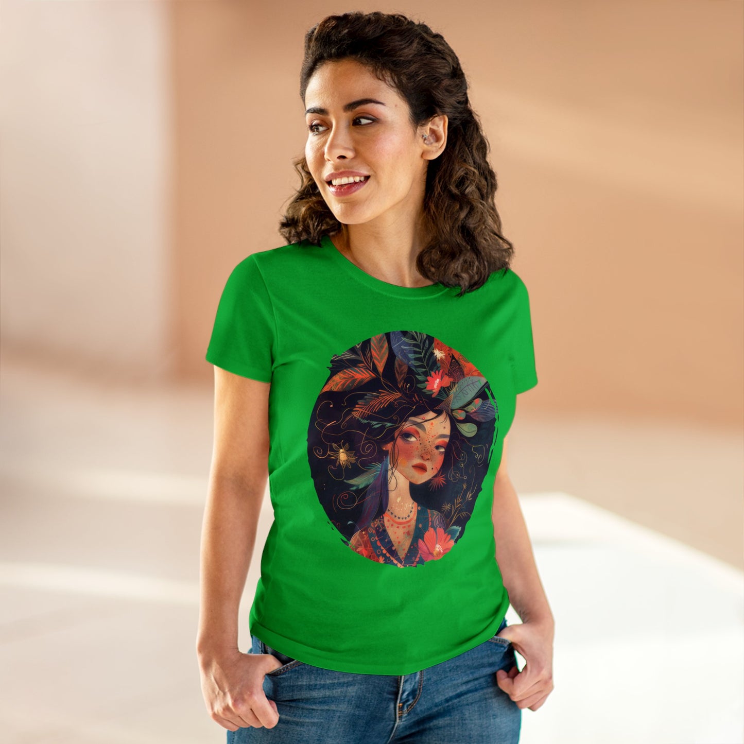 Flower Girl - Women's Midweight Cotton Tee