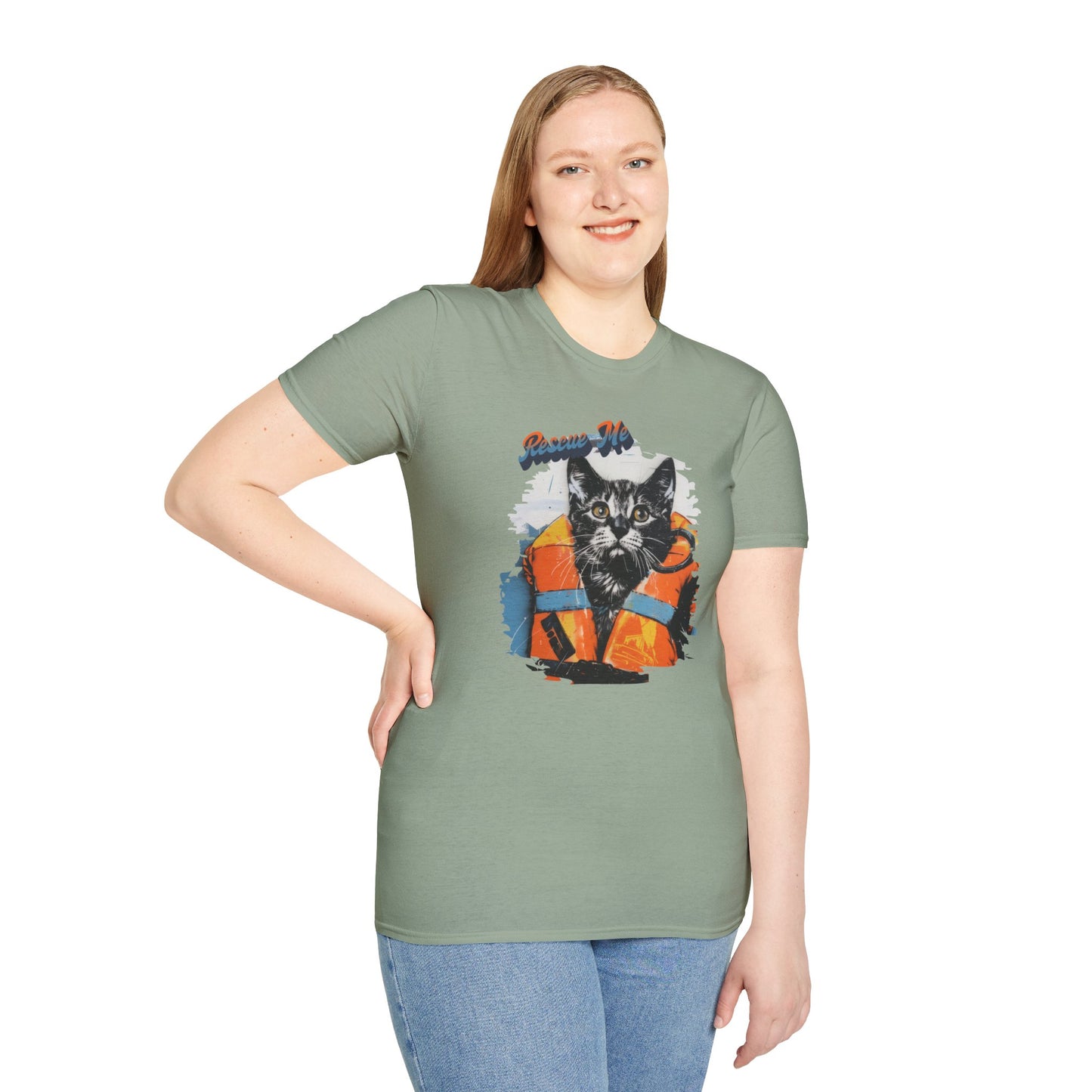 Rescue Cat - Unisex Softstyle T-Shirt