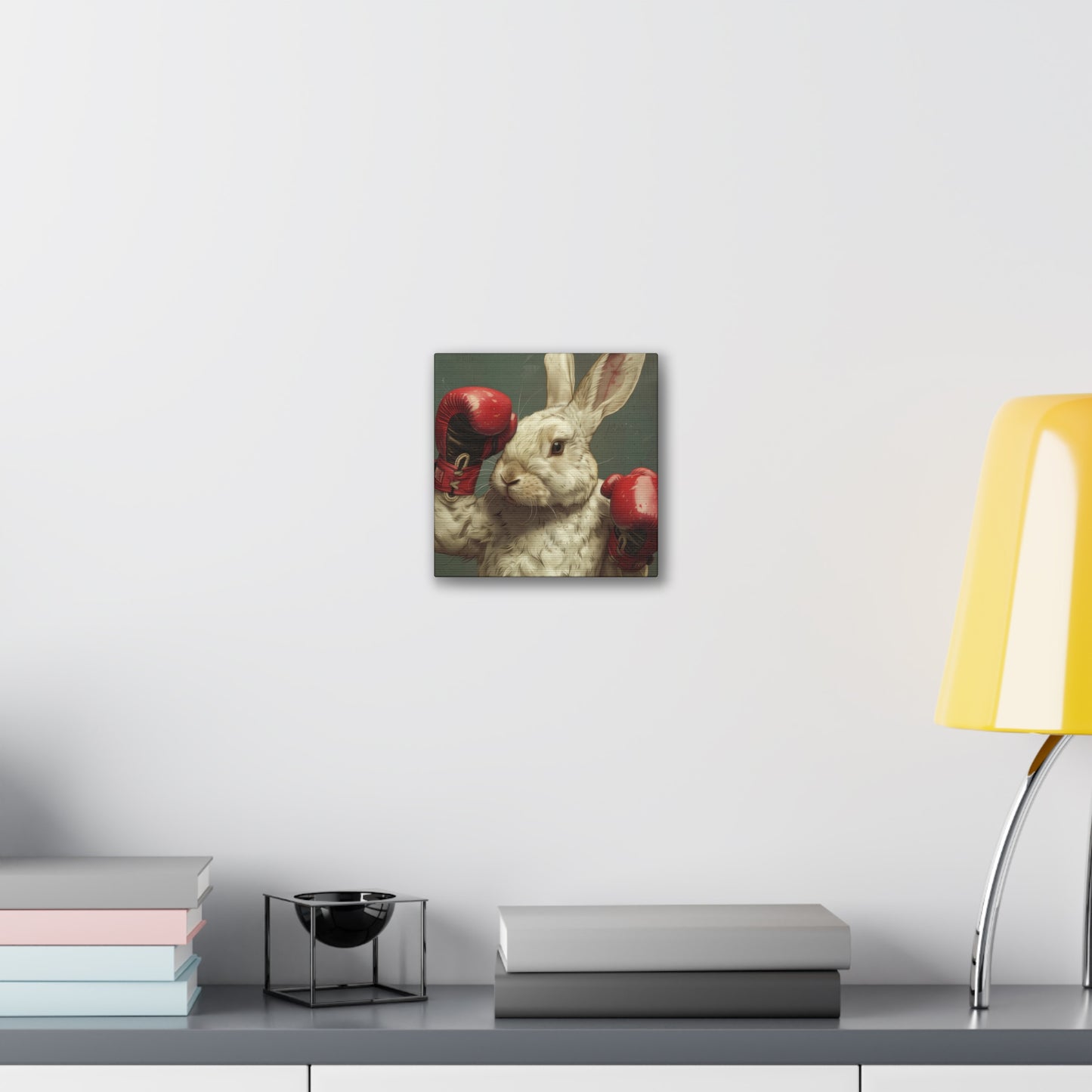 Bunny Pugilist - Canvas Stretched, 0.75"