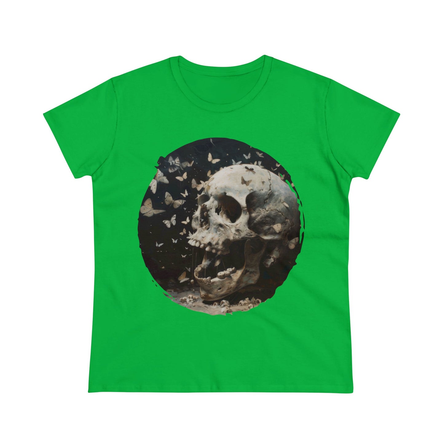 Skull and Butterflies - Women's Midweight Cotton Tee