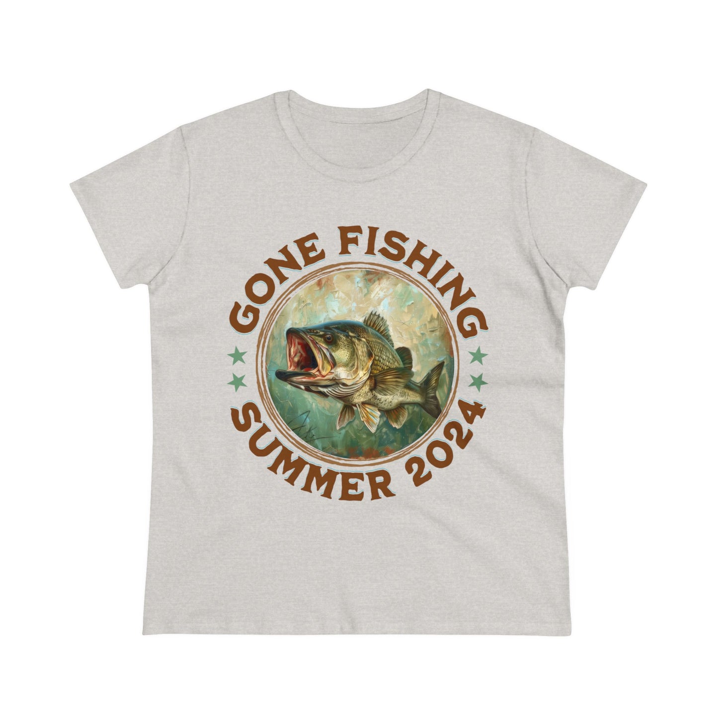 Gone Fishing - Women's Midweight Cotton Tee