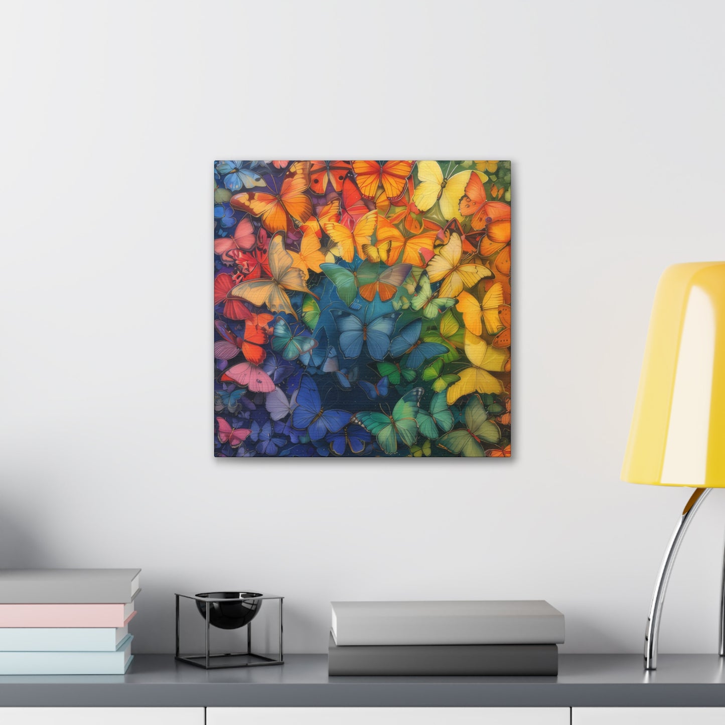 Rainbow Butterflies - Canvas Stretched, 0.75"