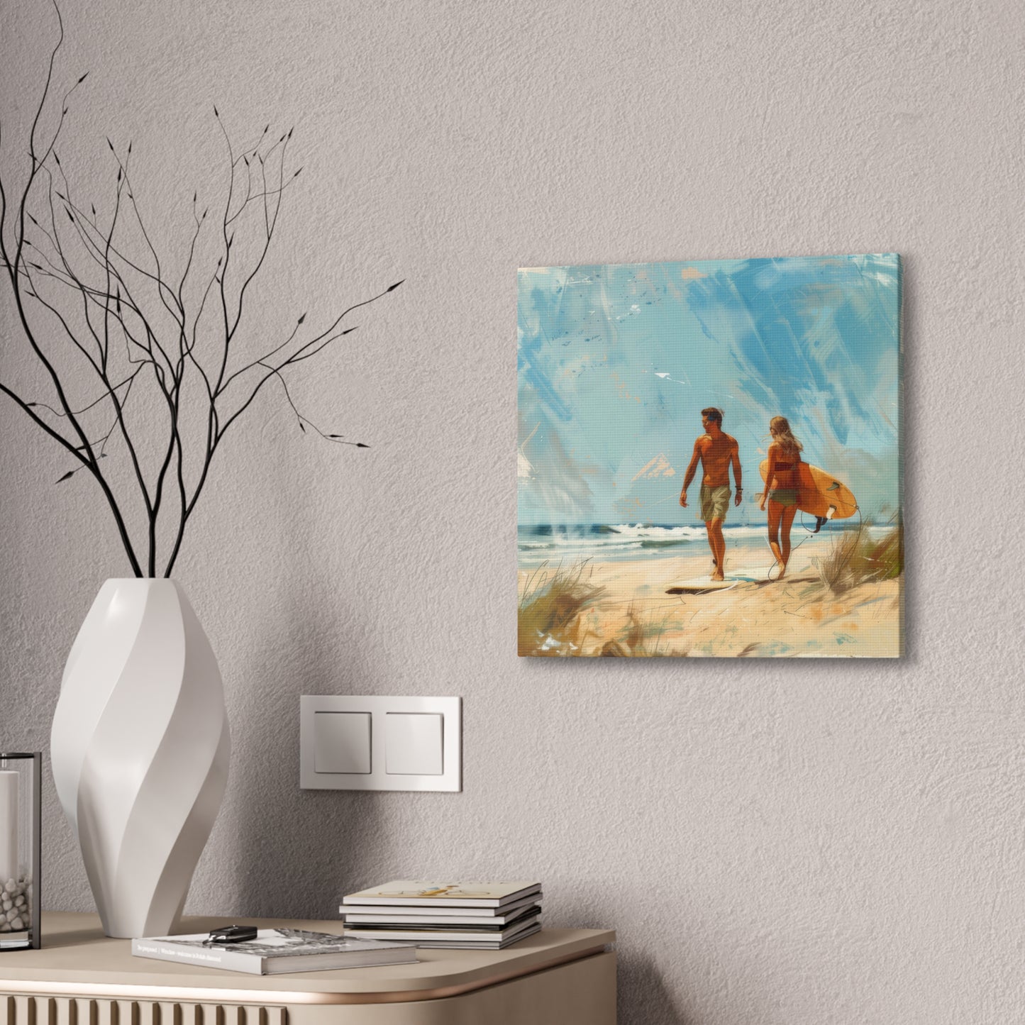 Beach and Surf  - Canvas Stretched, 0.75"