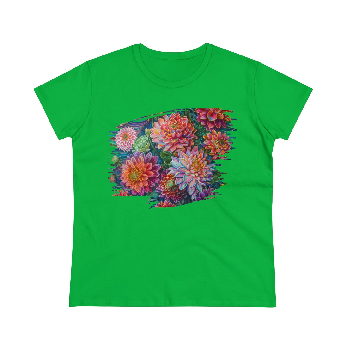 Pastel Flowers - Women's Midweight Cotton Tee