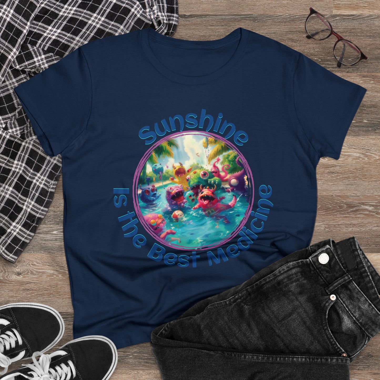 Sunshine is the Best Medicine - Women's Midweight Cotton Tee