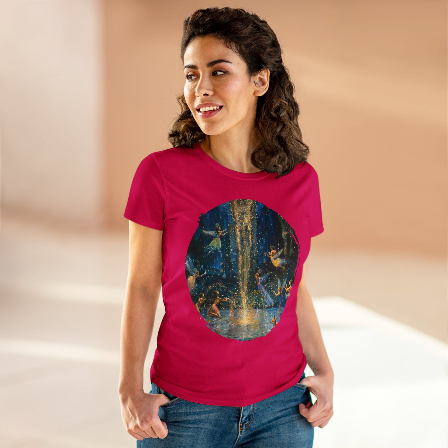 Fairy Celebration - Fantasy - Women's Midweight Cotton Tee