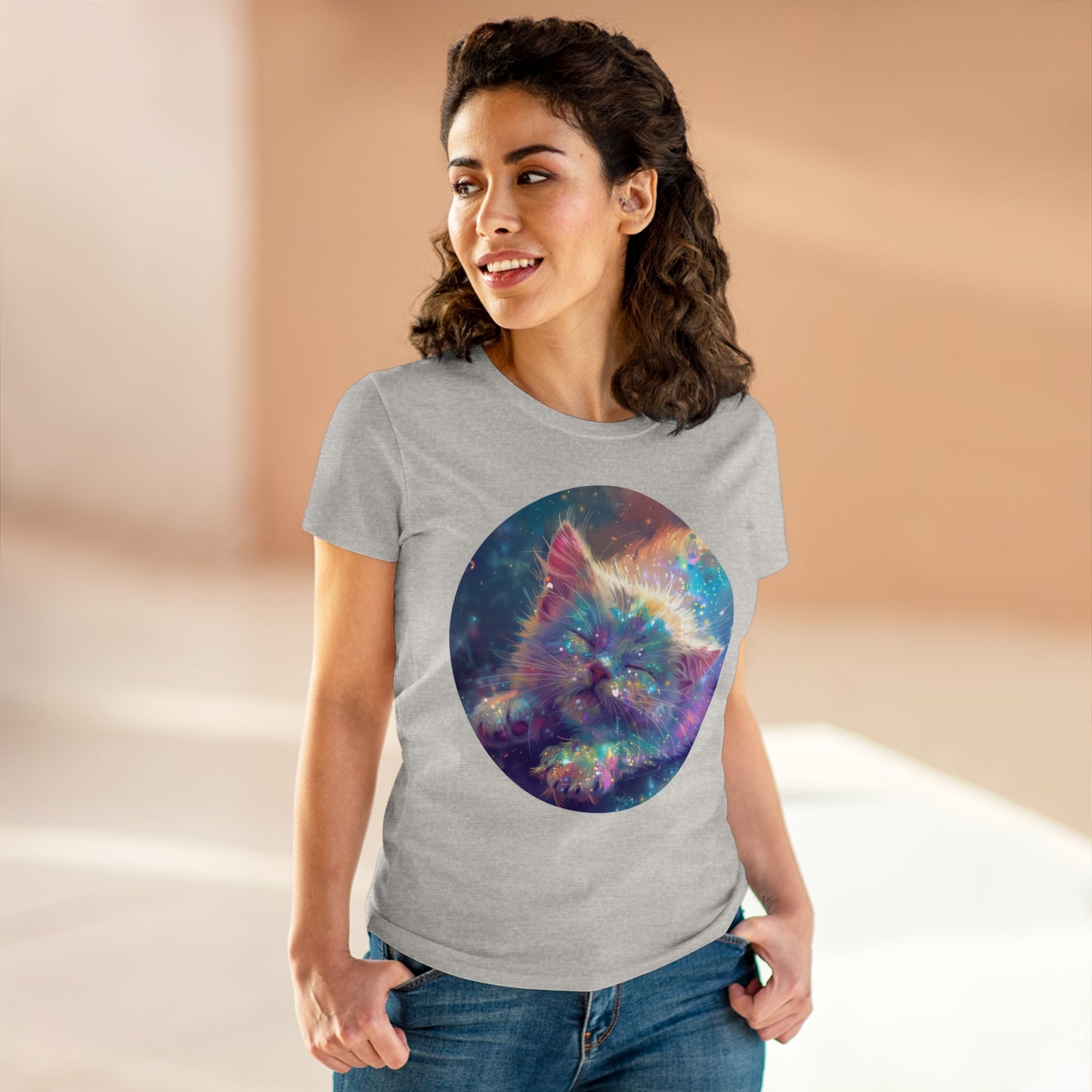 Sparkle Kitty - Women's Midweight Cotton Tee