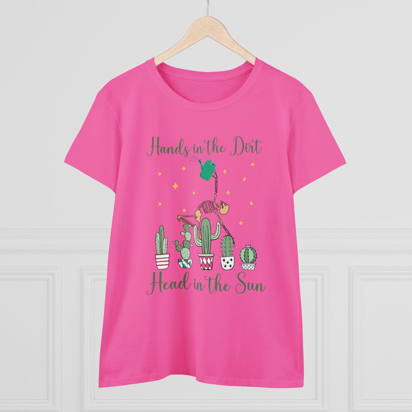 Hands in the Dirty, Head to the Sun - Gardening - Women's Midweight Cotton Tee