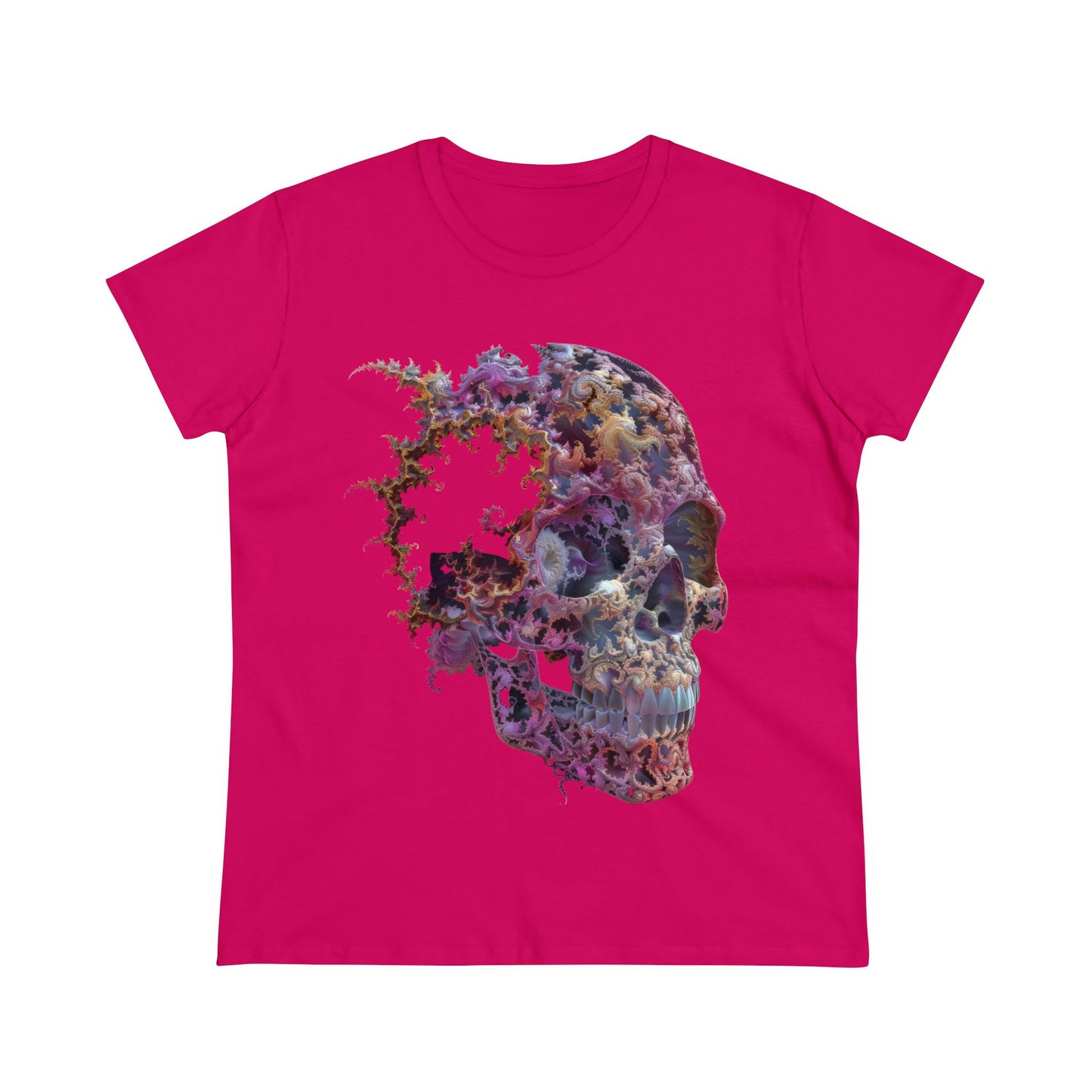 Fractal Skull - Women's Midweight Cotton Tee