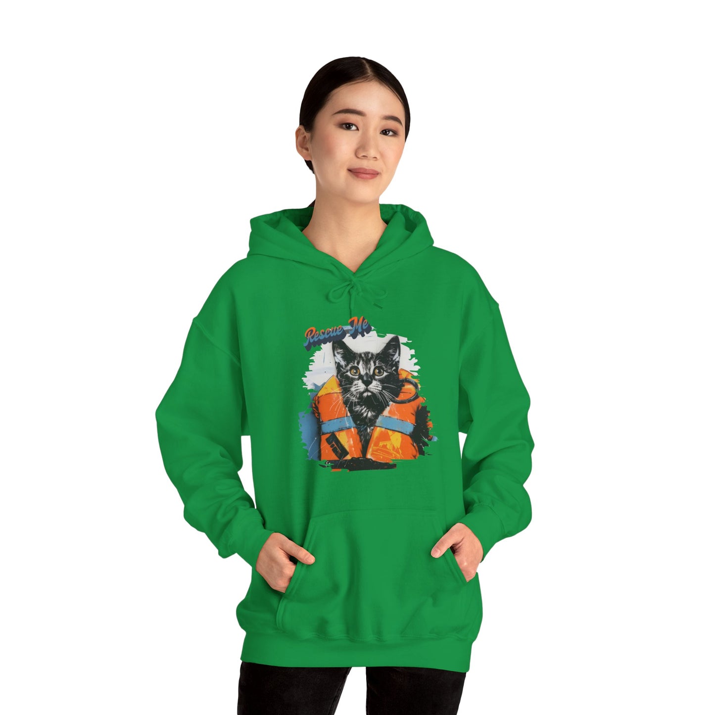 Rescue Cat - Unisex Heavy Blend™ Hooded Sweatshirt