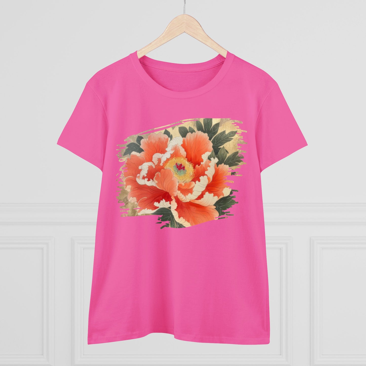 Peony - Flower - Women's Midweight Cotton Tee