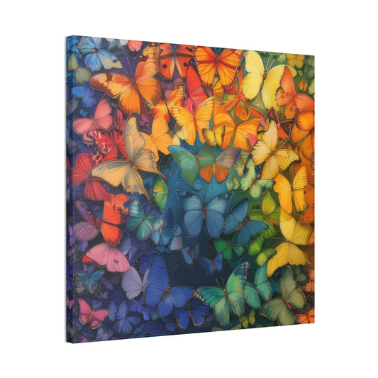 Rainbow Butterflies - Canvas Stretched, 0.75"