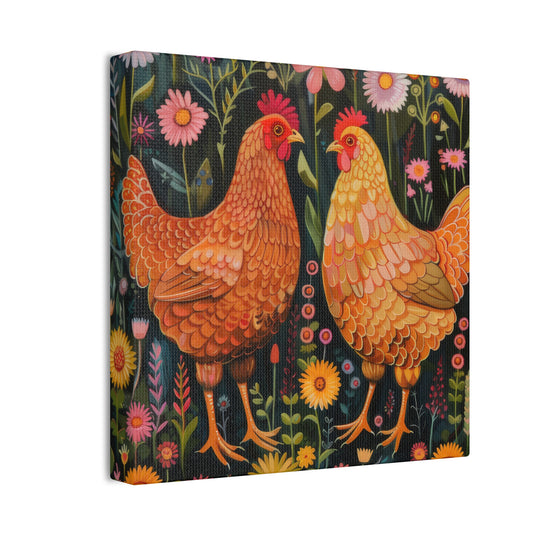 Chickens - Canvas Stretched, 0.75" - Canvas Stretched, 0.75"