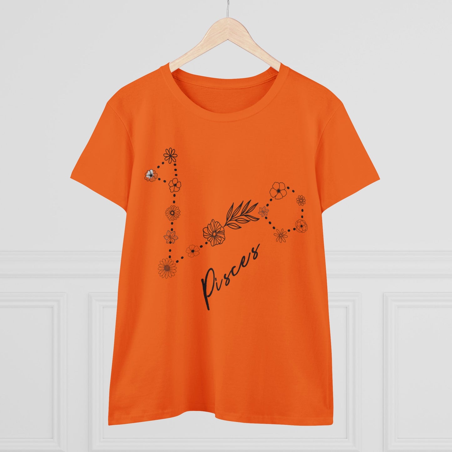 Flower Constellation - Pisces - Astrology - Women's Midweight Cotton Tee