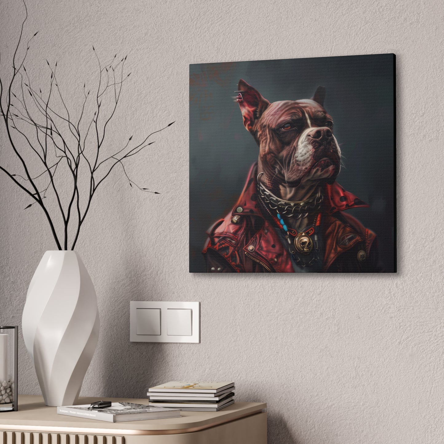 Punk Dog - Canvas Stretched, 0.75"