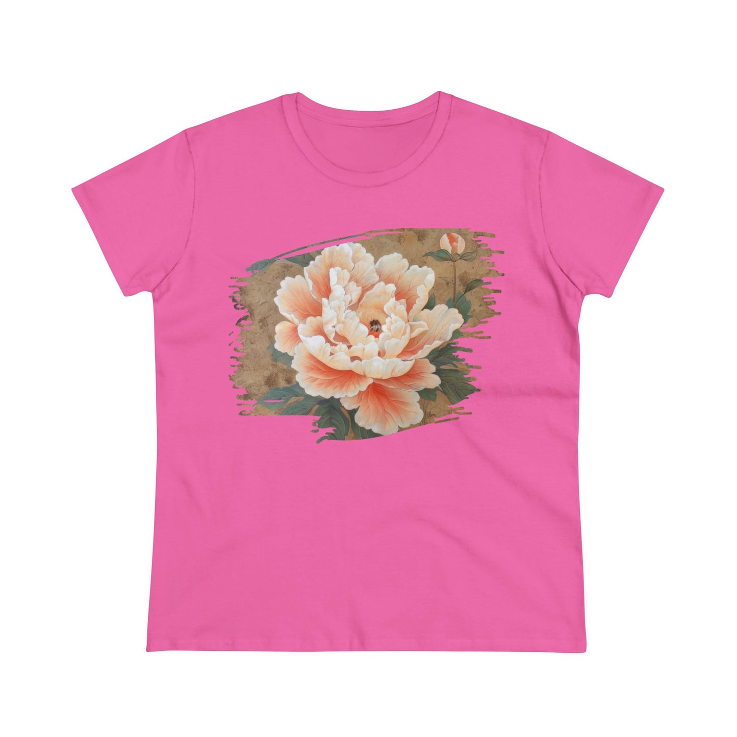 Peony - Flower - Women's Midweight Cotton Tee