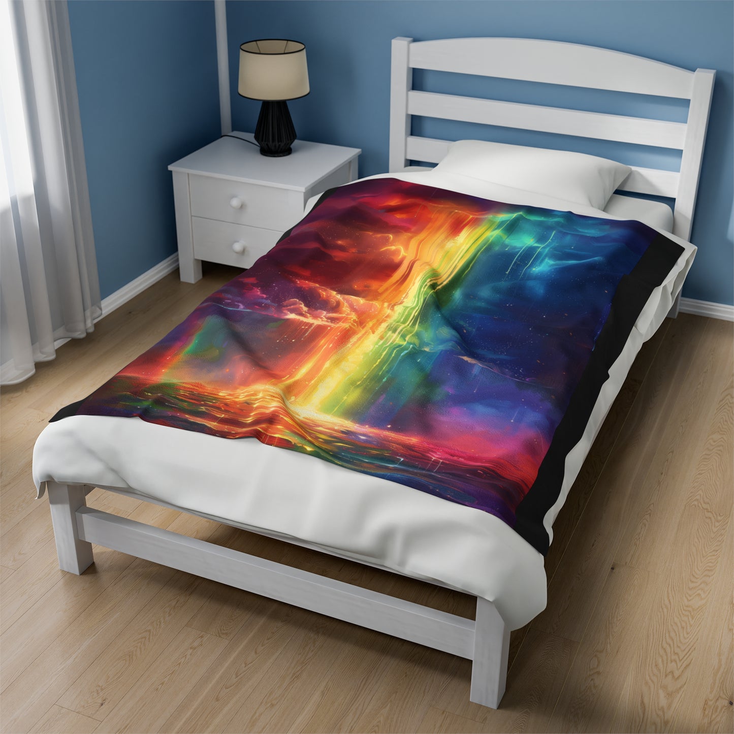 Rainbow Sky - Velveteen Plush Blanket