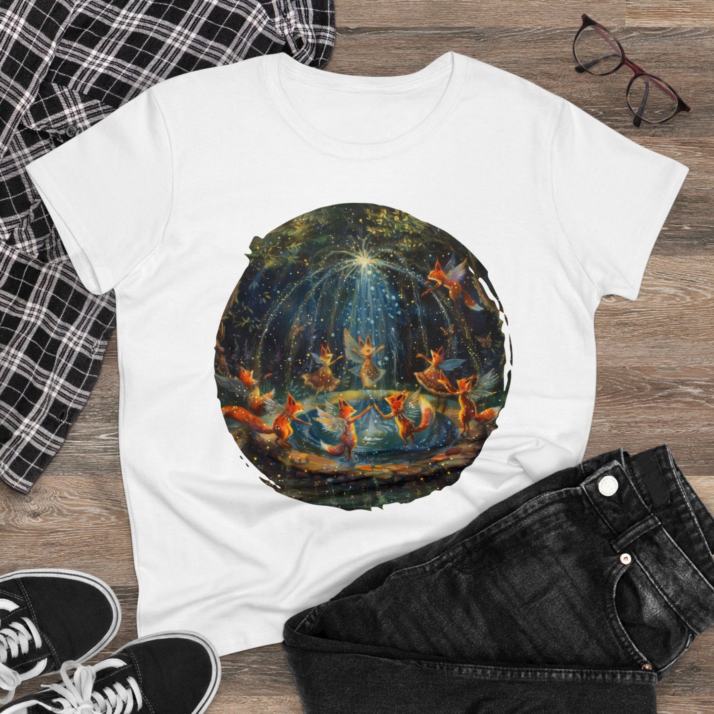 Fairy Celebration - Fantasy - Women's Midweight Cotton Tee