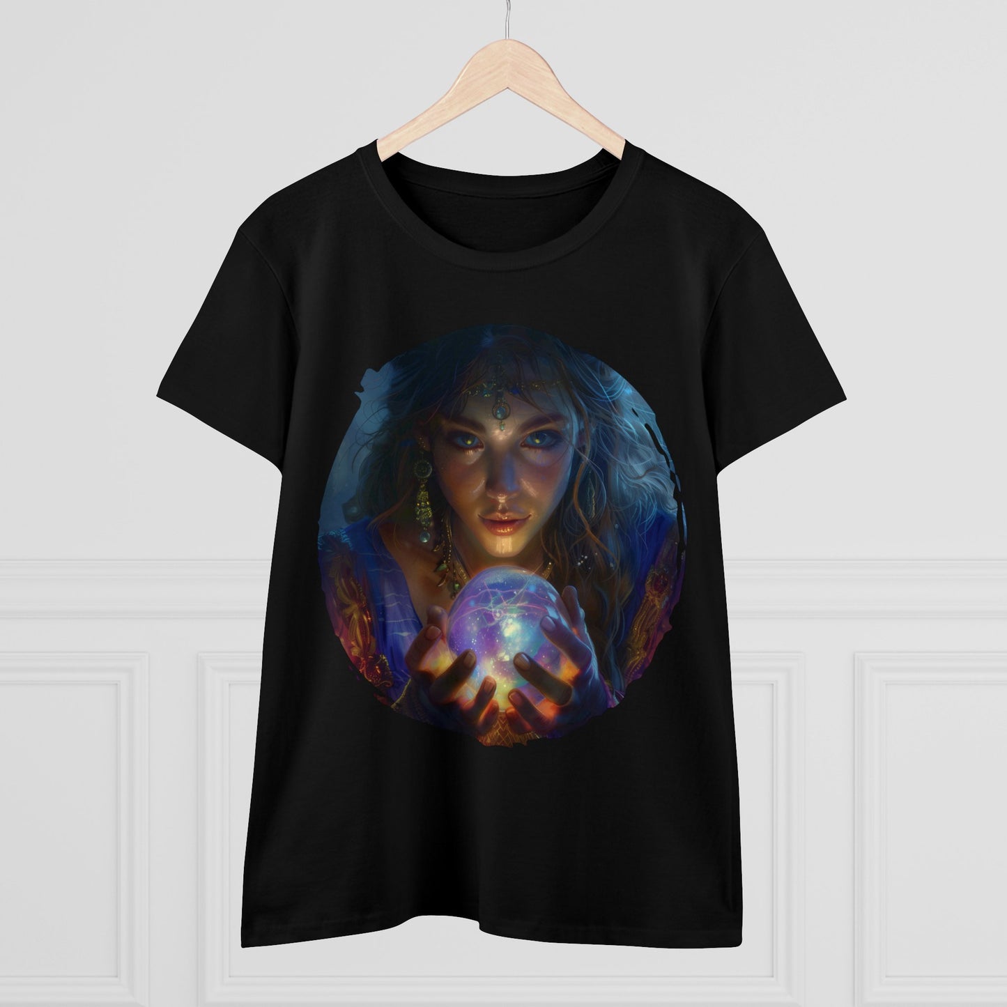 Crystal Ball - Mysticism - Women's Midweight Cotton Tee