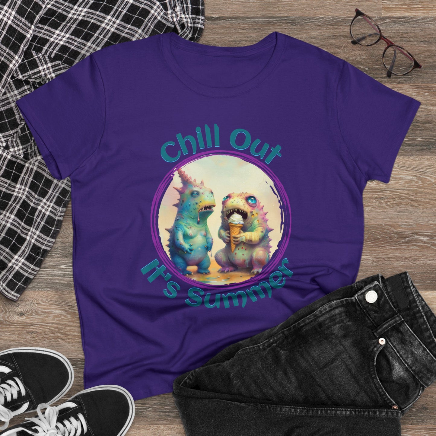 Chill Out, It's Summer - Women's Midweight Cotton Tee