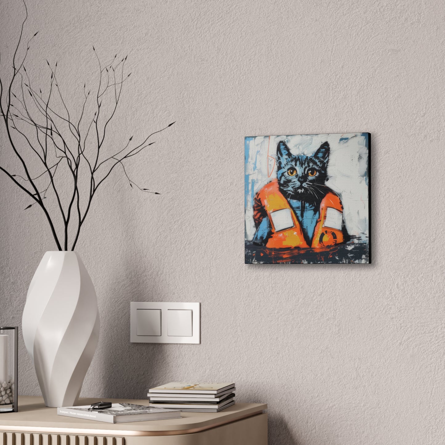 Rescue Cat - Canvas Stretched, 0.75"