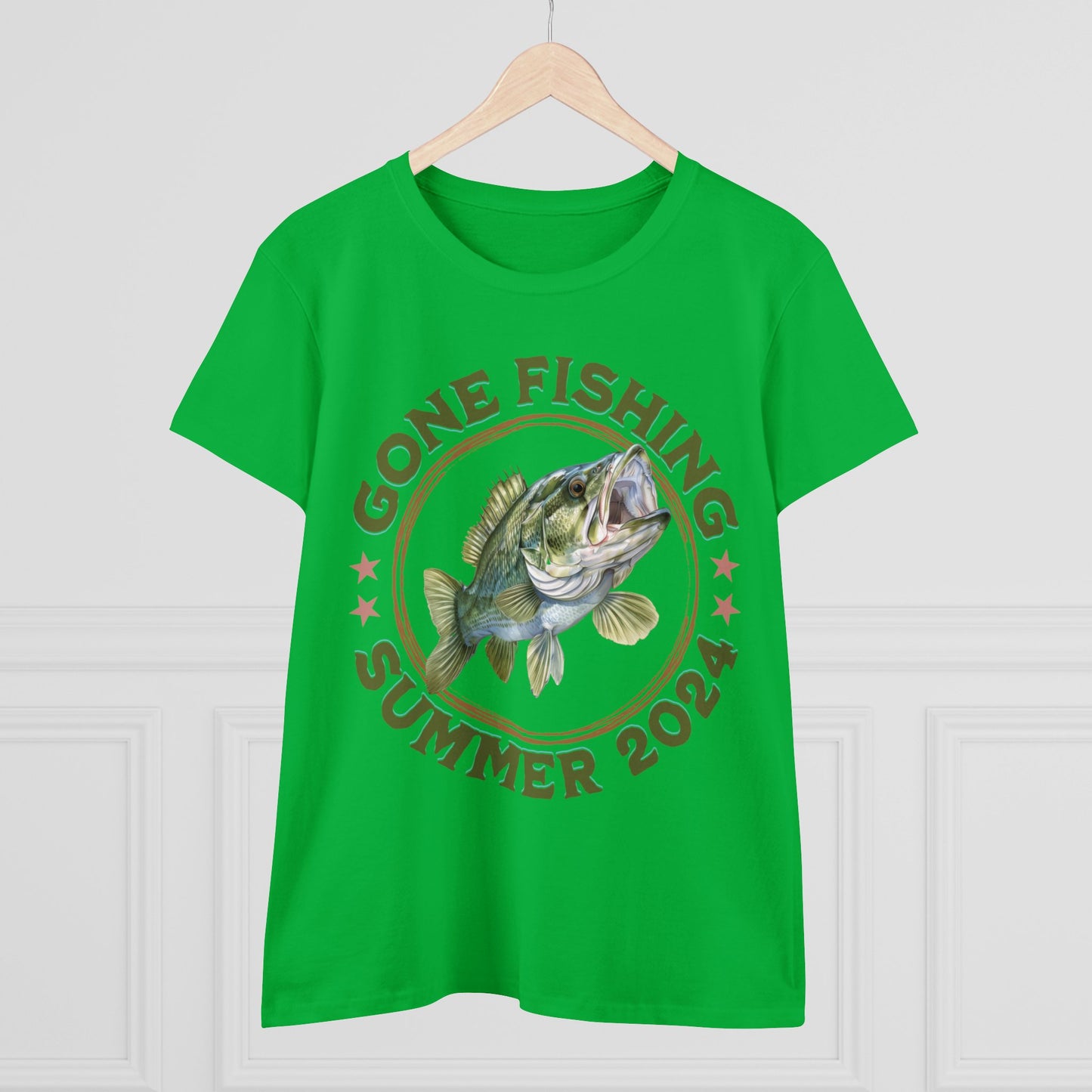 Gone Fishing - Women's Midweight Cotton Tee